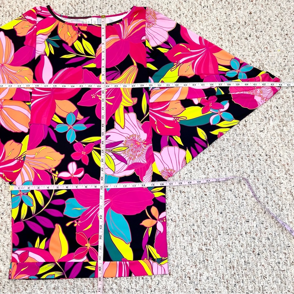 Trina Turk Solar Floral Swim Tunic Cover-Up Dress - Picture 9 of 11